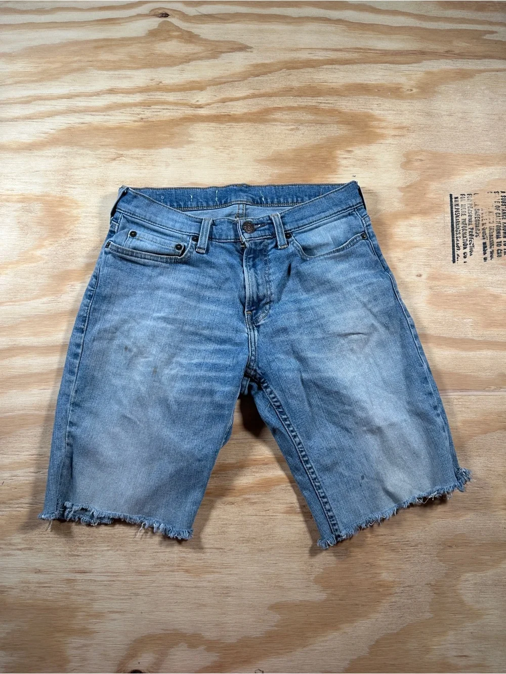 Men's Light Blue Denim Shorts - Classic Cut